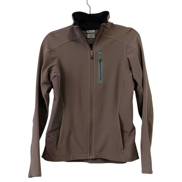Columbia Jackets & Blazers - Columbia Titanium Jacket Womens Small Brown Softshell Omni-Shield Zip Hiking